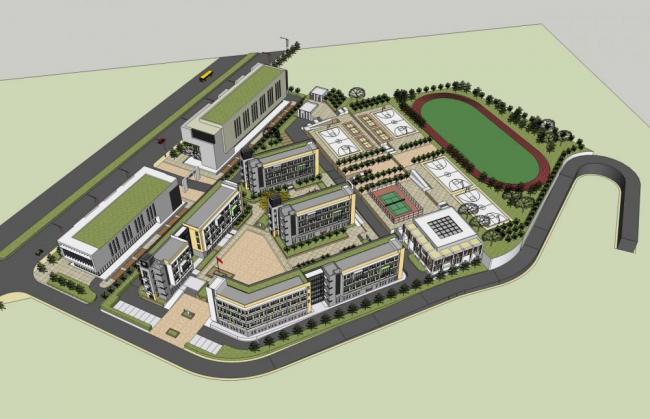 Modern Multi-Story Middle School Design | Contemporary Educational Architecture in SketchUp