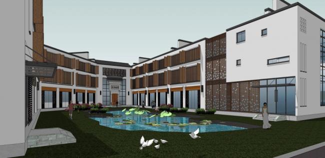 SketchUp Multi-Story Residence Model | Modern Chinese-Style Residential Architecture