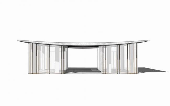 SketchUp Cultural Model: Multi-Story Exhibition Hall with New Chinese Style Architecture
