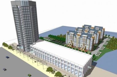 Modern High-Rise Office Building SketchUp Model-BIM WORLD