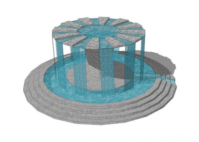 SketchUp Material Models: Waterfalls, Pools, Fountains, and Landscape Scenes