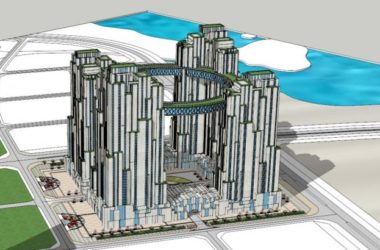 SketchUp Complex Model: Modern High-Rise Commercial, Office, Hotel, and Residential Tower-BIM WORLD