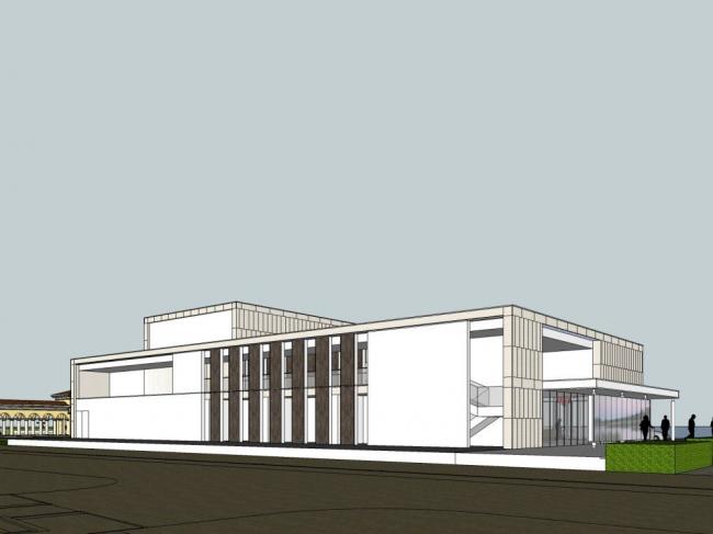 SketchUp Business Model: Modern Multi-Story Commercial Sales Office Design