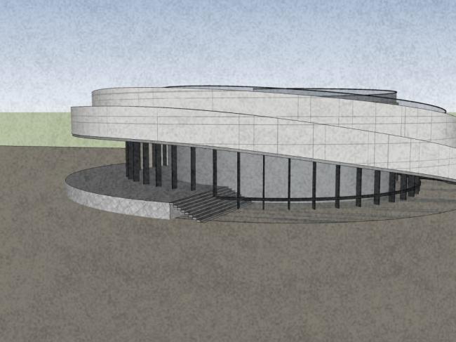 Modern Multi-Story Cultural Museum Design in SketchUp