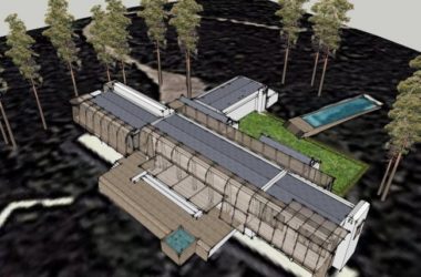 SketchUp Business Model: Modern Small Wooden Houses with Multi-Story Commercial and Leisure Spaces-BIM WORLD