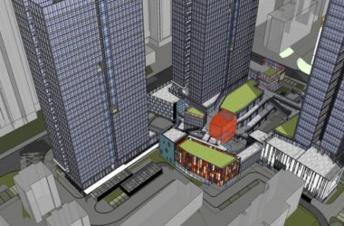 SketchUp Complex Model: Modern High-Rise Office, Hotel, and Commercial Podium Design-BIM WORLD