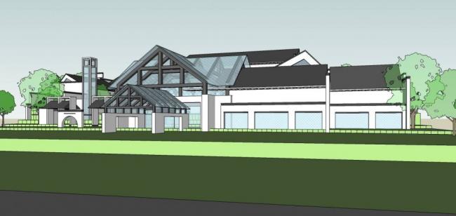 SketchUp Business Model: Mount Huangshan Leisure Villa, Commercial Building, and Multi-Storey Chinese-Style Club