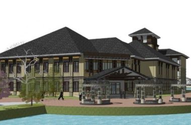 Multi-Story Southeast Asian Resort Hotel Model with Lake View in SketchUp-BIM WORLD