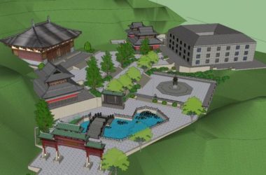 SketchUp Model of Ancient Chinese Taoist Mountain Temples and Landscaped Forests-BIM WORLD