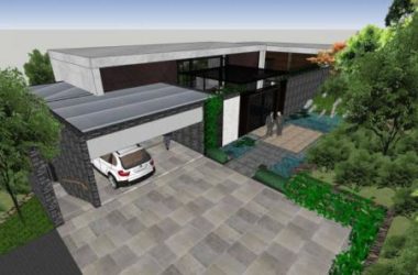 Modern Villa Landscape Model in SketchUp-BIM WORLD