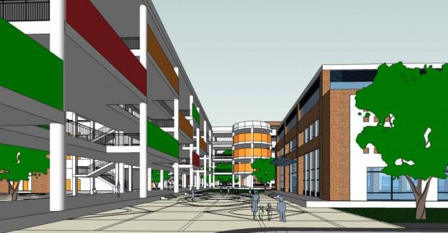Modern Multi-Story School Building Design | Educational Architecture in SketchUp