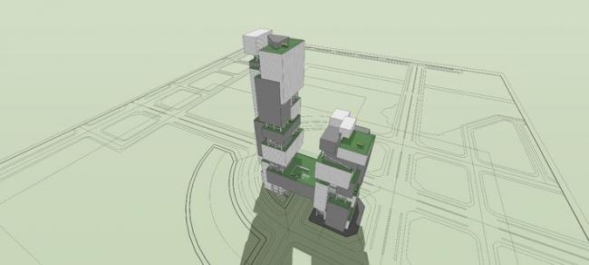 Modern High-Rise Office Building Model in SketchUp