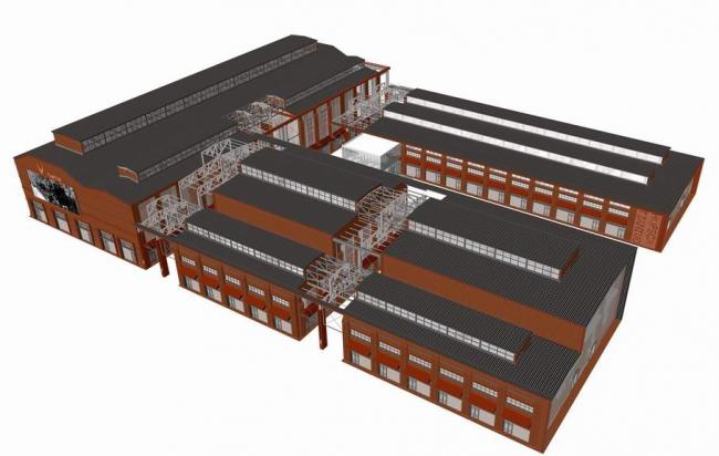 Sketchu Industrial Building: Renovated Red Brick Factory in a Classic Industrial Style