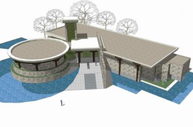 SketchUp Cultural Model of a Modern Multi-Story Geopark Museum and Small Exhibition Hall-BIM WORLD