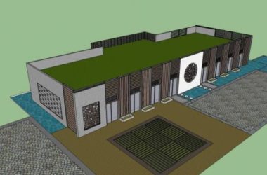 SketchUp Business Model: Single-Story Chinese-Style Commercial Building-BIM WORLD