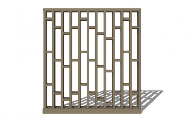 SketchUp Material Model: Chinese Iron Gate Components and Textures