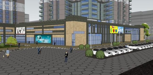 SketchUp Residential Models: Modern High-Rise and Mixed-Use Buildings with Ground Floor Commercial Spaces