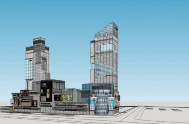 Modern High-Rise Commercial Complex with Hotel, Office, and Podium – Detailed SketchUp Model-BIM WORLD