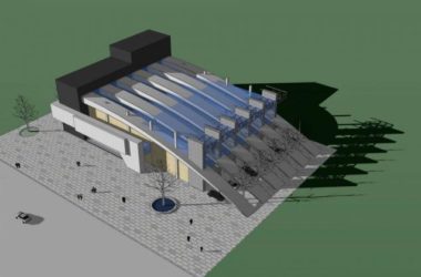Modern Multi-Story Exhibition Center with Sports View | SketchUp Cultural Architecture Model-BIM WORLD