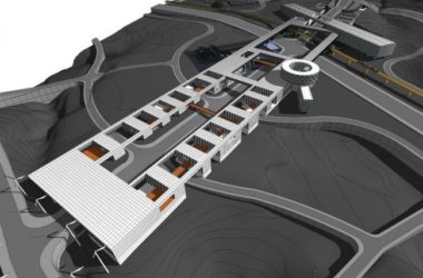 SketchUp Design for Mountain Railway Station: Multi-Story Passenger Hub with Modern Architecture-BIM WORLD