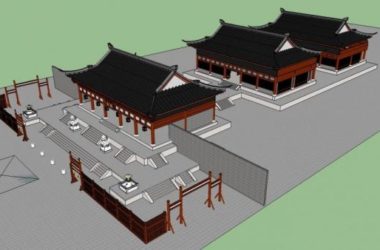 SketchUp Model of Ancient Chinese Architecture: Single-Story Kaifeng Prefecture Design-BIM WORLD