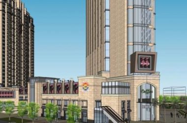 SketchUp Complex Model: Neoclassical High-Rise with Residential Apartments, Hotel Offices, and Multi-Story Commercial Podium-BIM WORLD