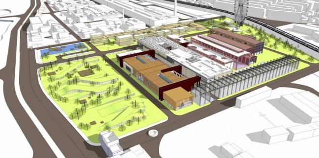 Sketchu Industrial Building: Modern Multi-Story Hanyang Iron Factory