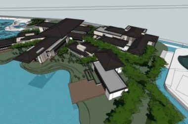 SketchUp Multi-Story Chinese-Style Hotel Model: Xibaipo Hotel-BIM WORLD