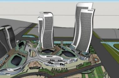 SketchUp Complex Model: Ultra-Modern High-Rise Commercial Tower with Offices, Hotel, and Futuristic Design-BIM WORLD