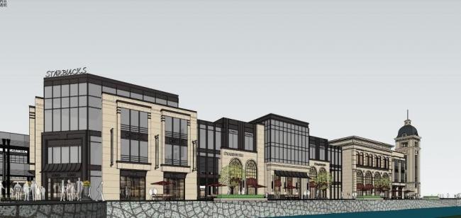 SketchUp Business Model: Multi-Story European Classical Style Commercial Street