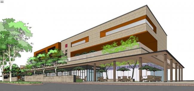 SketchUp Business Model: Vanke Suzhou Multi-Story Commercial Street in Modern Style