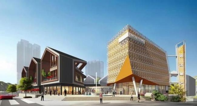SketchUp Business Model: Modern Multi-Story Commercial Street Design
