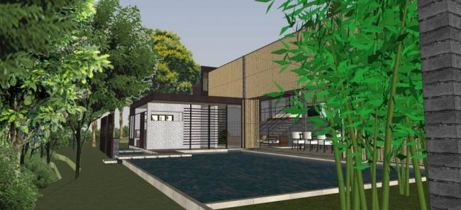 SketchUp Landscape Model: New Chinese-Style Single-Family Villa with Residential Garden