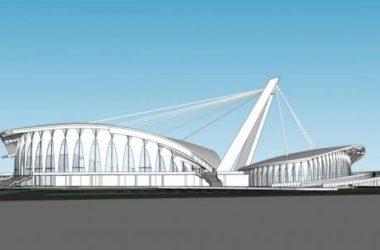 SketchUp Cultural Model: Modern Multi-Story Cinema for Sports and Alien-Inspired Architecture-BIM WORLD