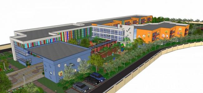 Modern Multi-Story Kindergarten Design with Landscape | SketchUp Educational Architecture Model