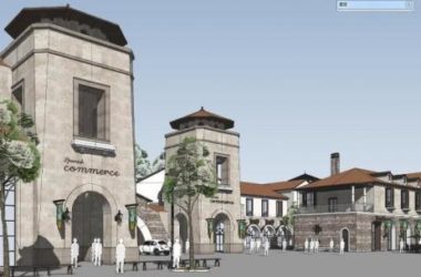 SketchUp Business Model: Multi-Story Romantic Commercial Street in Classical Tuscan Style-BIM WORLD