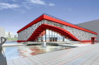 Modern Multi-Story Sports Arena Model in SketchUp-BIM WORLD
