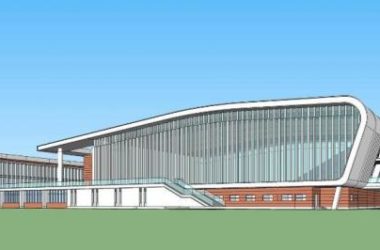 Modern Multi-Story Sports Arena Model in SketchUp-BIM WORLD