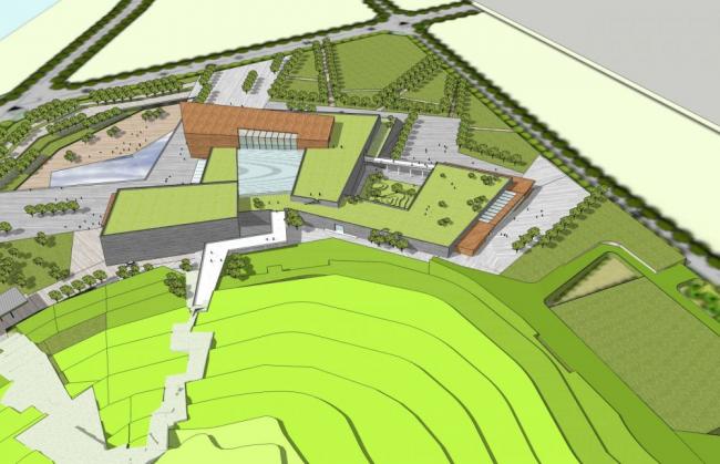 SketchUp Cultural Model: Modern Multi-Story Museum Design