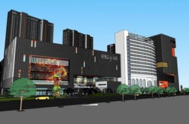 Baling Shangcheng Commercial Complex: Modern High-Rise Hotel, Office Tower, and Multi-Story Retail Space in SketchUp-BIM WORLD