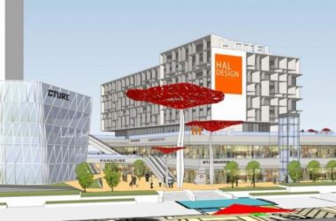 Modern Multi-Story Hotel and Mushroom Sculpture Model in SketchUp-BIM WORLD
