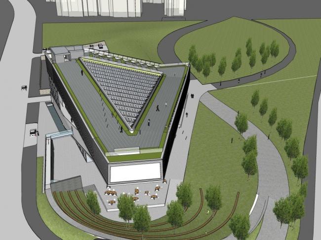 SketchUp Cultural Model | Modern Multi-Level Cultural and Arts Center