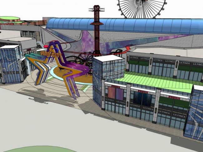 SketchUp Complex Model: Modern Multi-Story Commercial Office Building
