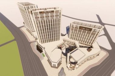 SketchUp Complex Model: Multi-Story Modern High-Rise Mixed-Use Commercial and Office Building-BIM WORLD