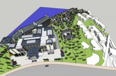SketchUp Multi-Story Mountain Hotel Model in Modern Chinese Style-BIM WORLD