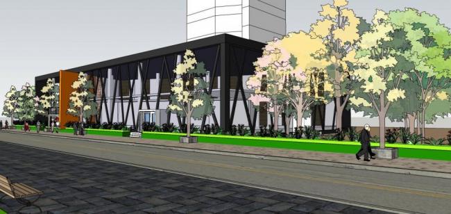 SketchUp Business Model: Modern Multi-Story Commercial Club Design