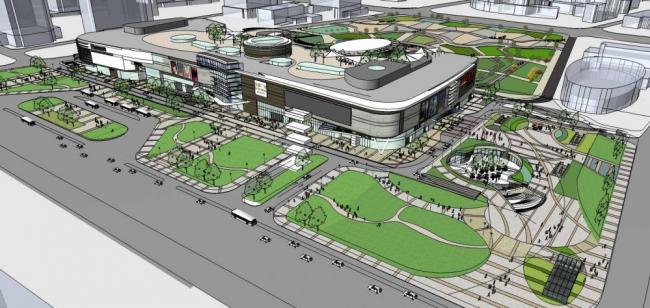 SketchUp Business Model: Beer City Commercial Plaza – Modern Multi-Story Shopping Mall