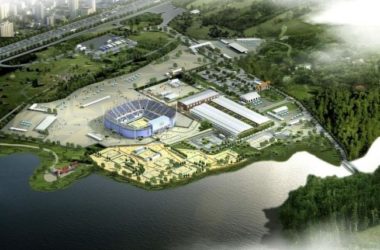 SketchUp Model of Chaoyang Park Beach Volleyball Court and Modern Multi-Story Sports Center-BIM WORLD