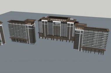 SketchUp Residential Models: Modern High-Rise Apartments and Buildings-BIM WORLD