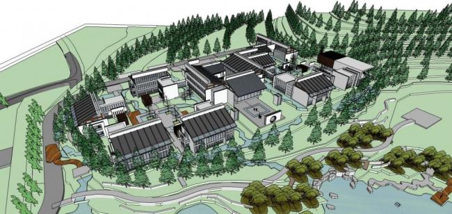 SketchUp Business Model: Multi-Story Chinese-Style Commercial Club Design